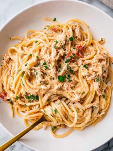 Slow Cooker Creamy Chicken Spaghetti Recipe