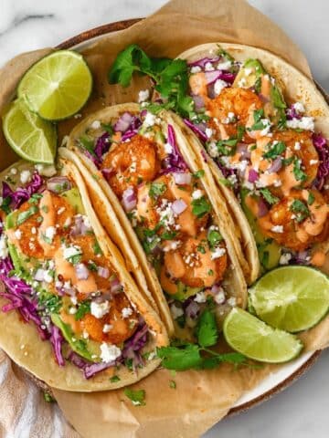 Spicy Sriracha Shrimp Tacos Recipe