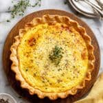 Creamy Quiche Lorraine with Turkey Bacon and Swiss Cheese Recipe