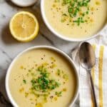 Creamy Potato Leek Soup with Leek Top Broth Recipe