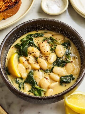 Creamy Lemon Garlic Butter Beans Recipe