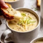 Roasted Garlic Cheddar Cauliflower Soup Recipe