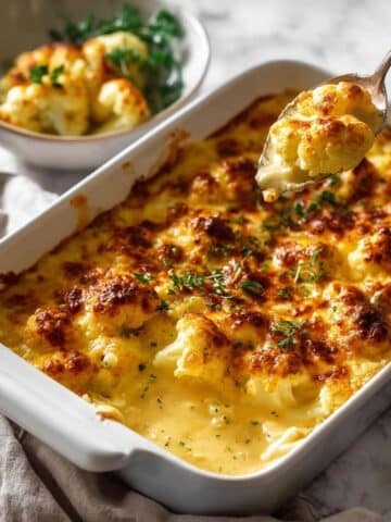 Roasted Cauliflower Cheese with Red Leicester and Gruyère Recipe