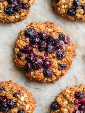 Blueberry Oatmeal Cookies with Banana and Peanut Butter Recipe