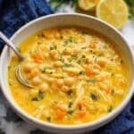 Lemon Chickpea Orzo Soup Recipe