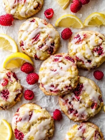 Lemon Raspberry Cookies with Lemon Glaze Recipe