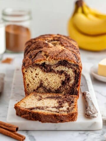 Cinnamon Swirled Banana Bread Recipe
