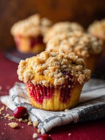 Leftover Cranberry Sauce Coffee Cake Muffins Recipe