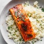 Honey Glazed Baked Salmon with Cilantro and Lime Recipe