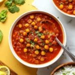 30-Minute Vegan Chana Masala with Cilantro and Green Chili Recipe