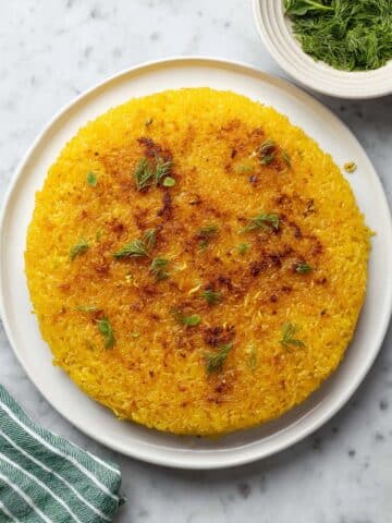 Crispy Persian Rice with Saffron and Turmeric (Tahdig) Recipe