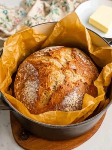 No-Knead Whole Wheat Dutch Oven Bread Recipe