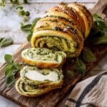 Swirled Garlic Herb Bread Recipe