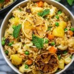 Vegan Biryani with Vegetables, Coconut Milk, and Fresh Herbs Recipe