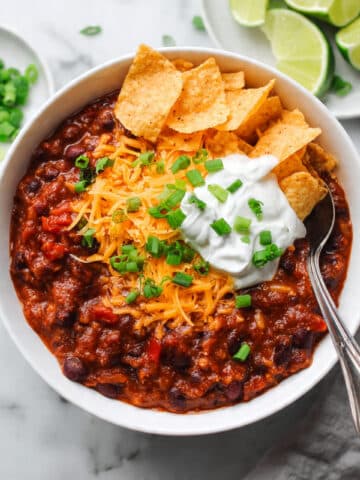 Smoky Lentil Chili with Beans and Vegetables Recipe