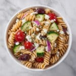 High Protein Greek Pasta Salad Recipe