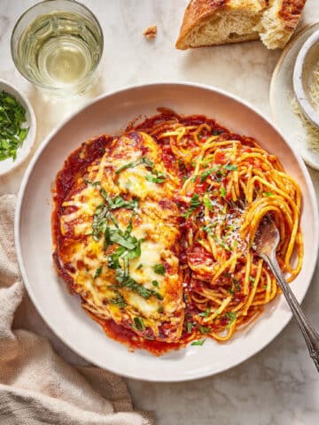 Spinach Ricotta Chicken Breast with Marinara and Parmesan Recipe