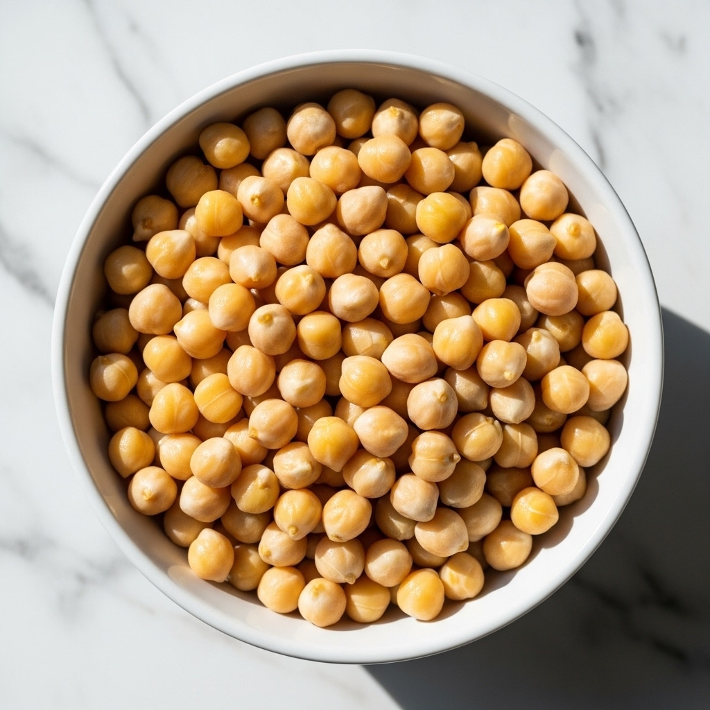 A white bowl filled to the top with many chickpeas that are pale yellow and smooth in texture, each chickpea closely packed and slightly round, sitting on a white marbled surface background photo taken with an iphone --ar 4:5 --v 7
