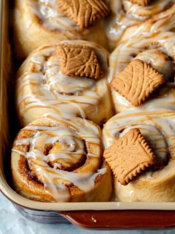 Biscoff Cinnamon Rolls with Cookie Butter Filling and Cream Cheese Icing Recipe