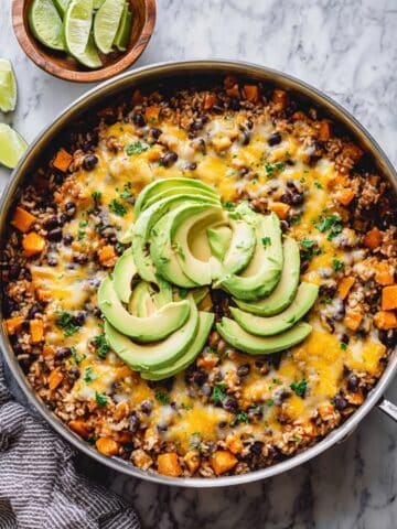 Southwest Sweet Potato, Black Bean, and Rice Skillet Recipe