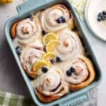 Blueberry Lemon Sweet Rolls with Lemon Cream Cheese Icing Recipe