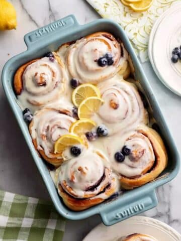 Blueberry Lemon Sweet Rolls with Lemon Cream Cheese Icing Recipe