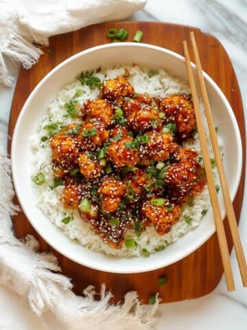 Volcano Chicken: Sweet and Savory Fried Chicken Tossed in a Spicy Honey Buffalo Sauce Recipe