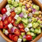 Greek Chickpea Feta and Avocado Salad Recipe