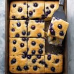 Sheet Pan Protein Pancakes with Blueberries and Vanilla Recipe