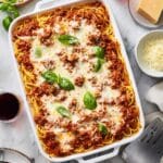 Baked Spaghetti with Meaty Marinara and Cheese Recipe