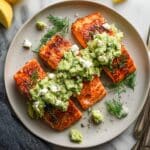 Baked Salmon with Avocado & Feta Recipe