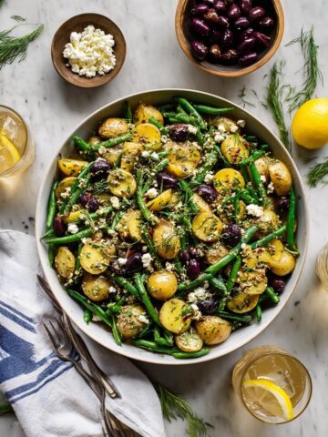Potato and Green Bean Salad with Feta, Dill, and Lemon Vinaigrette Recipe