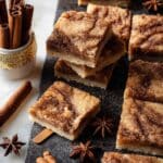 Brown Butter Cinnamon Swirl Snickerdoodle Blondies Recipe