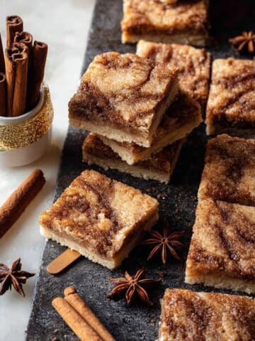 Brown Butter Cinnamon Swirl Snickerdoodle Blondies Recipe