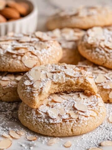 Almond Cookies with Frangipane and Sliced Almond Topping Recipe