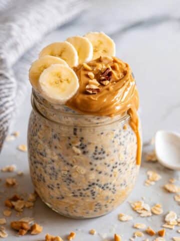 Protein Overnight Oats with Banana and Nut Butter Recipe