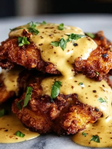 Pretzel Chicken with Mustard-Cheddar Sauce Recipe