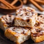 Cinnamon Brown Butter Focaccia with Vanilla Icing Recipe