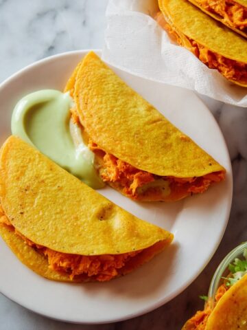 Crispy Buffalo White Bean Tacos (Vegan) Recipe