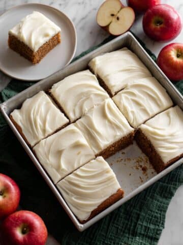 Moist Applesauce Cake with Cream Cheese Frosting Recipe