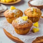 Cottage Cheese Pineapple & Coconut Muffins Recipe