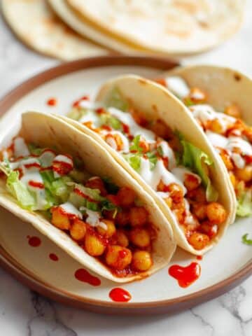Buffalo Chickpea Tacos Recipe