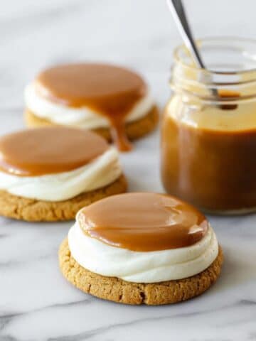 Copycat Crumbl Caramel Cheesecake Cookies Recipe