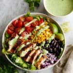Southwest Chicken Salad with Lime Cilantro Dressing Recipe