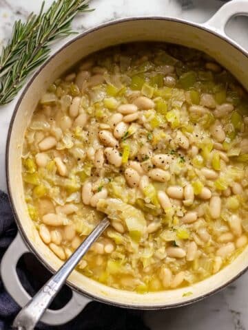 Cheesy Leeks and Beans Recipe