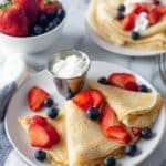 Egg White Crepes with Fresh Berries and Truwhip Recipe