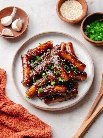 Vegan Jjajang Tteokbokki (Non-Spicy) Recipe