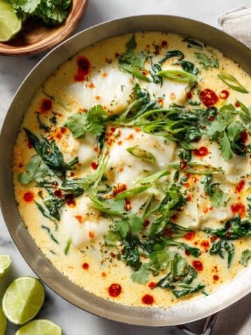 Thai-Inspired Coconut Poached Fish Recipe