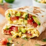 High Protein Cottage Cheese Breakfast Wrap Recipe