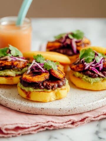 Black Bean & Plantain Arepa Sandwiches Recipe